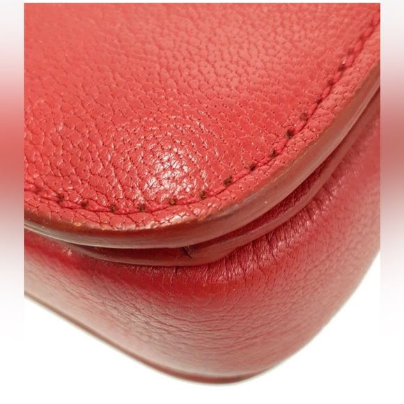 Miu Miu Red Crossbody Bag with Gold Accents - Picture 4 of 10